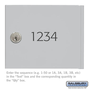 Custom Door Engraving - Black Filled - for Aluminum 4B+ Horizontal Mailbox Door